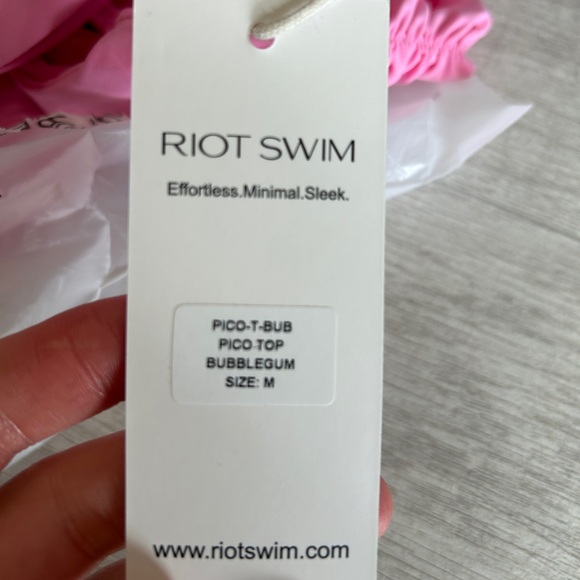 Riot Swim Pico Bikini in Bubblegum Pink - Picture 6 of 6